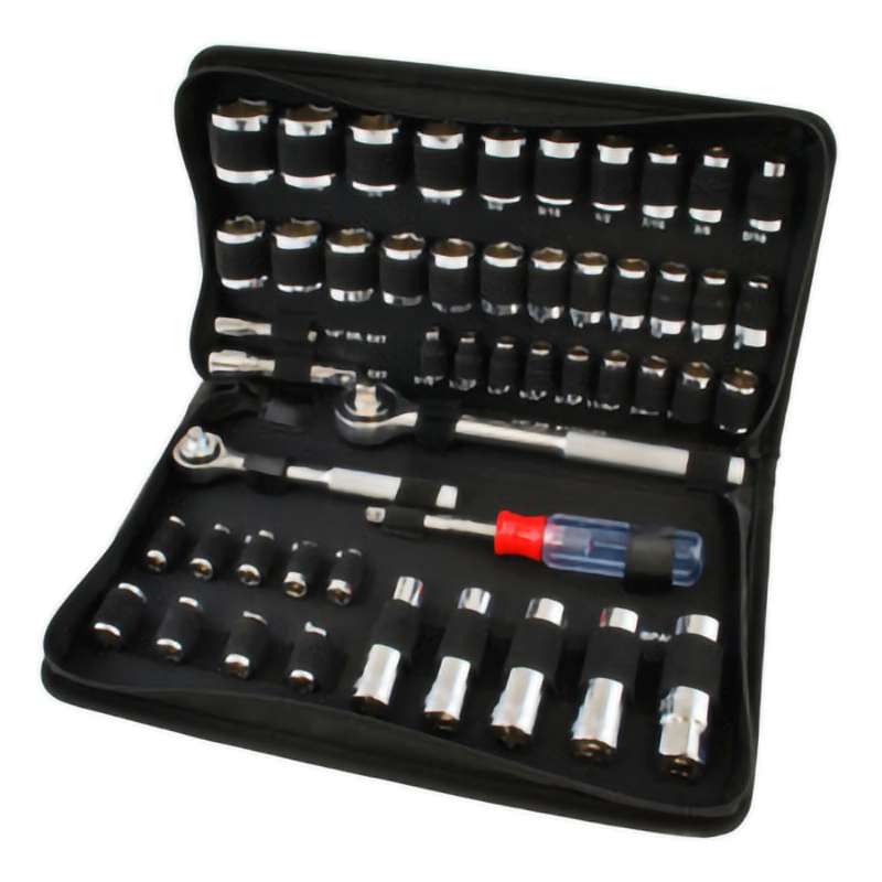 Socket Set 1/4 in. & 3/8 in. Drive, 50 Piece, SAE/Metric